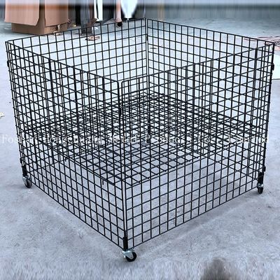 Käfiglaufkatze des Einkaufszentrums einfacher moderner Entwurf der tragbaren Metallmit Radkäfiglaufkatzenkissenspeicher-Käfiglaufkatze