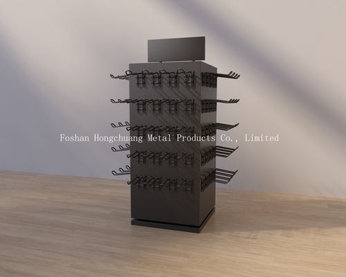 Schwarzes Metall-TUV-Zertifikat-multi Schicht-Ohrring-Halter-Stand, drehender Ausstellungsstand mit Haken