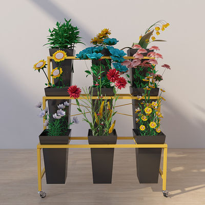 Längen-Blumen-Präsentationsständer des Goldspant-750mm als Hochzeits-Dekoration