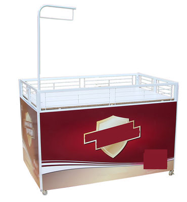 Weiße Tiefen-Speicher Promo-Tabelle der Farbe760mm mit dem Regenschirm tragbar