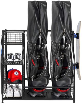 Golftasche-Garagen-Organisator Rack For Supermarket der Soem-Schwarz-Farbe2