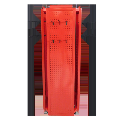 Vier Reihen Pegboard-Präsentationsständer mit Halter-kundenspezifischem Logo