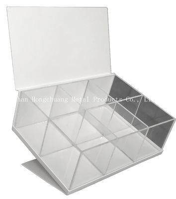 Breiten-klares Acrylmagazin 250mm Längen-220mm, klares Acrylschmuckkästchen mit Deckel