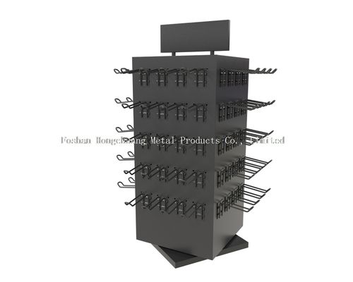 Schwarzes Metall-TUV-Zertifikat-multi Schicht-Ohrring-Halter-Stand, drehender Ausstellungsstand mit Haken