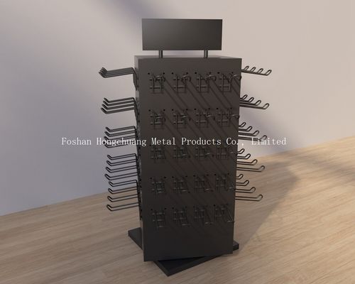 Schwarzes Metall-TUV-Zertifikat-multi Schicht-Ohrring-Halter-Stand, drehender Ausstellungsstand mit Haken