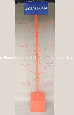 Orange Farbe-HongChuang-Hutpräsentationsständer, helment disaplay Stand mit Anzeige TUV-Zustimmung