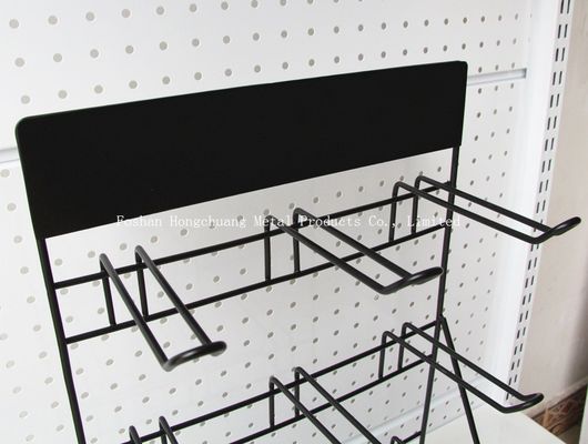 Schwarzer Batterie-Präsentationsständer H500mm W310mm, Garagen-Wand-Werkzeug-Gestell Pegboard