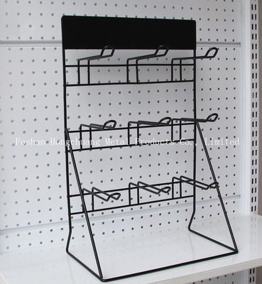 Schwarzer Batterie-Präsentationsständer H500mm W310mm, Garagen-Wand-Werkzeug-Gestell Pegboard