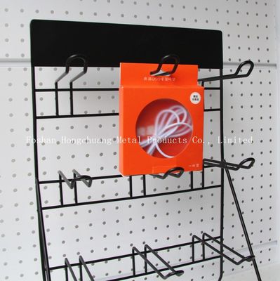 Schwarzer Batterie-Präsentationsständer H500mm W310mm, Garagen-Wand-Werkzeug-Gestell Pegboard