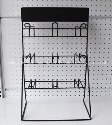 Schwarzer Batterie-Präsentationsständer H500mm W310mm, Garagen-Wand-Werkzeug-Gestell Pegboard