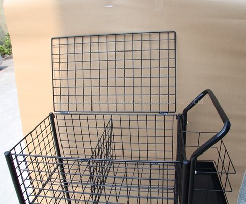 800mm hoher 370mm breiter Ball-Tennis-Unterrichts-Wagen Sport-Ausrüstungs-Speicher-Gestell Ballport 325, schwarze Farbe