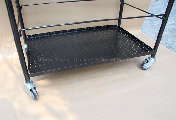 800mm hoher 370mm breiter Ball-Tennis-Unterrichts-Wagen Sport-Ausrüstungs-Speicher-Gestell Ballport 325, schwarze Farbe