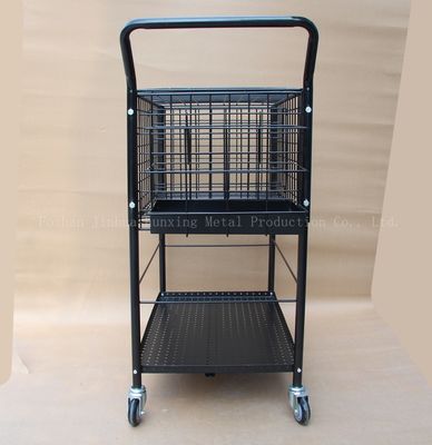800mm hoher 370mm breiter Ball-Tennis-Unterrichts-Wagen Sport-Ausrüstungs-Speicher-Gestell Ballport 325, schwarze Farbe