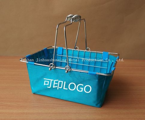 des modernen kicthen Markt-ähnlicher der Draht-Korb Bauernhaus-Dekors 135mm Höhen-285mm für Badezimmer, mit Griffen, Stofftasche