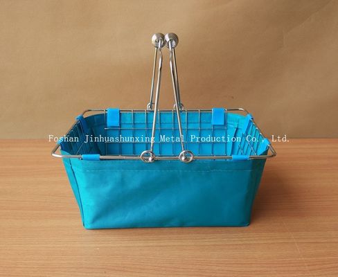 des modernen kicthen Markt-ähnlicher der Draht-Korb Bauernhaus-Dekors 135mm Höhen-285mm für Badezimmer, mit Griffen, Stofftasche