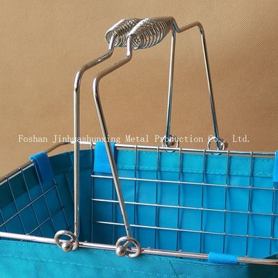 des modernen kicthen Markt-ähnlicher der Draht-Korb Bauernhaus-Dekors 135mm Höhen-285mm für Badezimmer, mit Griffen, Stofftasche