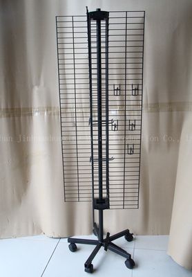Vier mit Seiten versehener drehender Präsentationsständer W500mm H1800mm, Handyzusatzpräsentationsständer mit Haken