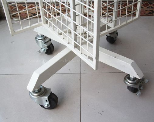 Präsentationsständer-weißer Draht Removale 1650mm langer drehender Hoch-600mm