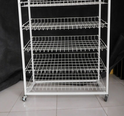 Bäckerei-Brot-Waren-Mesh Wire Storage Display Rack-Stand mit Rädern