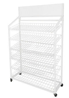 Bäckerei-Brot-Waren-Mesh Wire Storage Display Rack-Stand mit Rädern