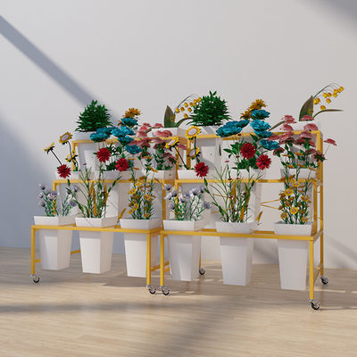 Längen-Blumen-Präsentationsständer des Goldspant-750mm als Hochzeits-Dekoration