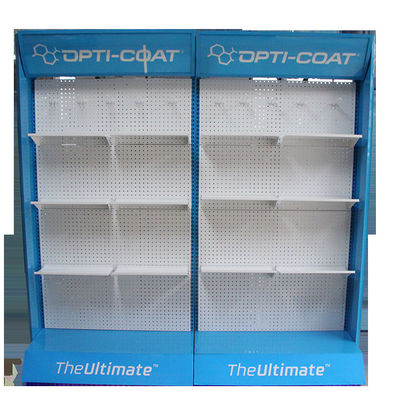 Blaue Länge Peg Hook Display Rack Powder der Farbe500mm Tiefen-1000mm beschichtete