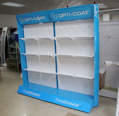 Blaue Länge Peg Hook Display Rack Powder der Farbe500mm Tiefen-1000mm beschichtete