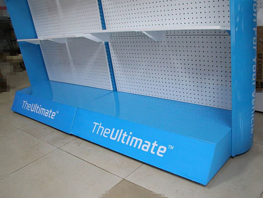 Blaue Länge Peg Hook Display Rack Powder der Farbe500mm Tiefen-1000mm beschichtete