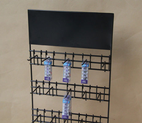 Kundengebundener Batterie-Einzelhandels-Präsentationsständer Logo Metals W550mm für Countertop