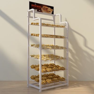 Kundengebundene Farbmulti Reihen-Supermarkt-Präsentationsständer für Brot-Keks-Kuchen