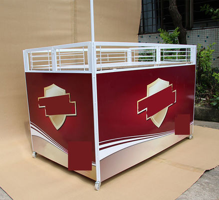 Weiße Tiefen-Speicher Promo-Tabelle der Farbe760mm mit dem Regenschirm tragbar
