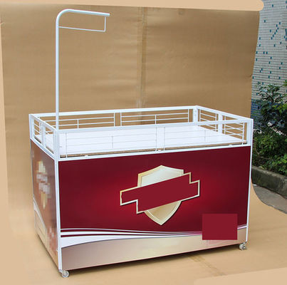 Weiße Tiefen-Speicher Promo-Tabelle der Farbe760mm mit dem Regenschirm tragbar