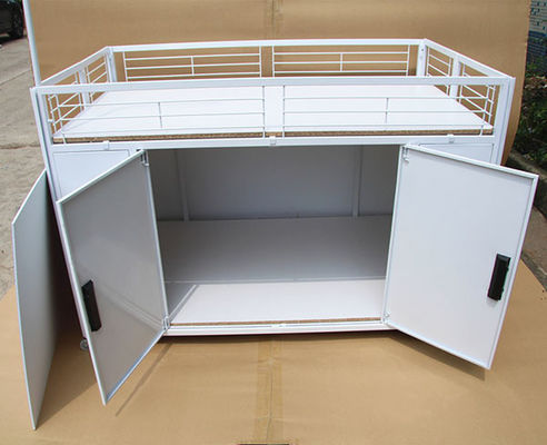 Weiße Tiefen-Speicher Promo-Tabelle der Farbe760mm mit dem Regenschirm tragbar