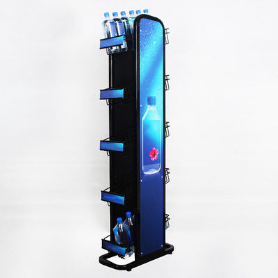 5 Boden-Mineralwasser-Flaschen-Gestell mit Logo Metal 240W*500L*1450mmH
