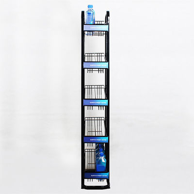 5 Boden-Mineralwasser-Flaschen-Gestell mit Logo Metal 240W*500L*1450mmH
