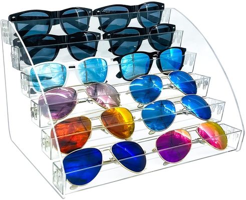 Tischplatten-Halter-Sonnenbrille, klaren Eyewear-Speicher-Behälter Ausstellungsstand 6 Schicht