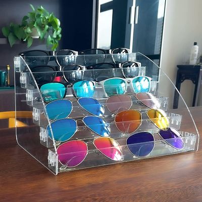 Tischplatten-Halter-Sonnenbrille, klaren Eyewear-Speicher-Behälter Ausstellungsstand 6 Schicht