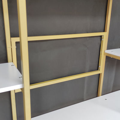 12 Regal-industrielles Leiter-Ecken-Bücherregal mit 4 Reihen-Anzeigen-Regal-Speicher-Organisator