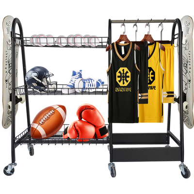 15kg/Schicht-Sport-Ausrüstungs-Speicher-Gestell-Rugbyball-Regal mit Rädern