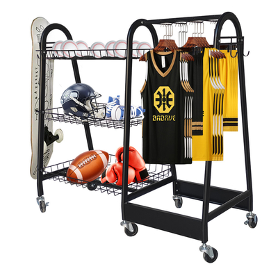 15kg/Schicht-Sport-Ausrüstungs-Speicher-Gestell-Rugbyball-Regal mit Rädern