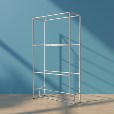 Weißer 3 Reihen-Gewebe-Beispielpräsentationsständer-Gewebe-Speicher-Ausstellungsstand
