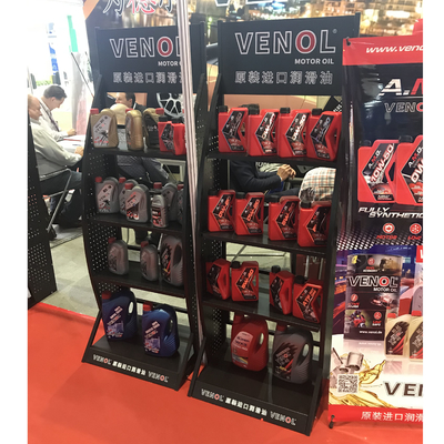 Kundenspezifischer Display-Halter Auto-Metall-Motoröl-Präsentationsständer Mobil One Motoröl-Präsentationsständer-Lagerständerständer