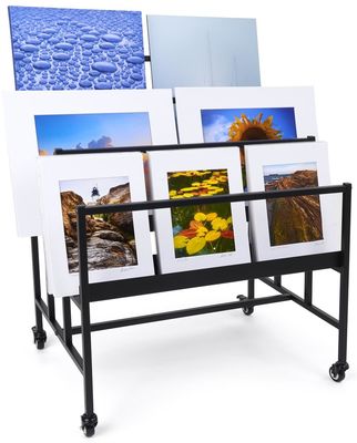 Schwarzes bewegliches Buch-Regal Art Display Stands 3-Tiered, Präsentationsständer für Geschäftspreis